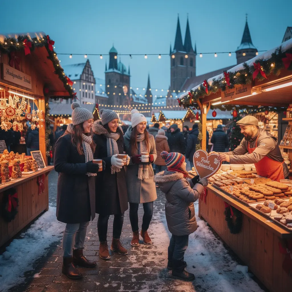 Eine Gruppe von Freunden genießt ein Picknick in einem schönen Stadtpark nach einem Stadtrundgang.
