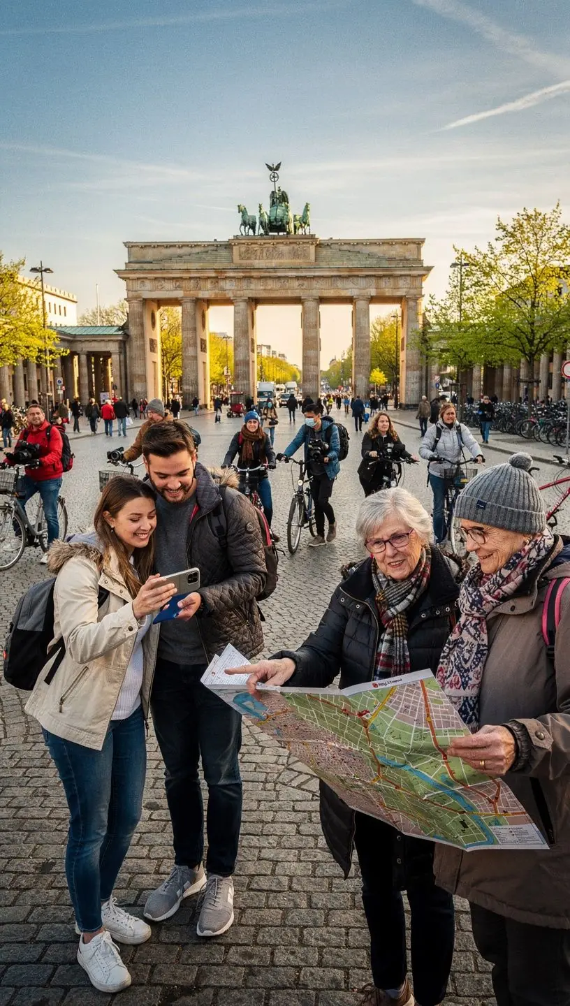Visualisierung von Sehenswürdigkeiten in Hamburg, die auf einem Tagesausflug besucht werden können.